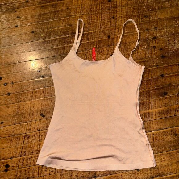 Spanx Assets nude shapewear l scoop neck satiny tank top - Picture 3 of 3